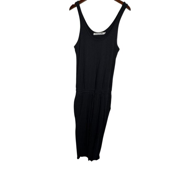 Michael Stars Black Tank Crop Jumpsuit Modal Cotton Made USA Style 9580 medium - Picture 10 of 10
